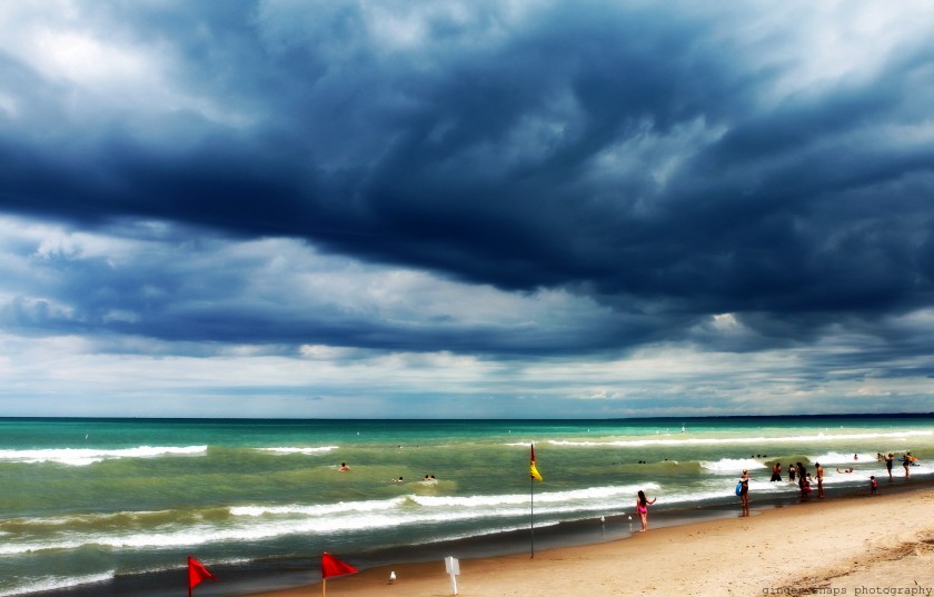 Grand Bend Beach angry sky 2